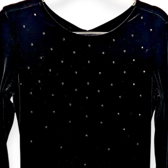 VTG Liz Claiborne Velvet Maxi Dress Medium Witchy Whimsigoth Goth Chic Grunge - Picture 2 of 6